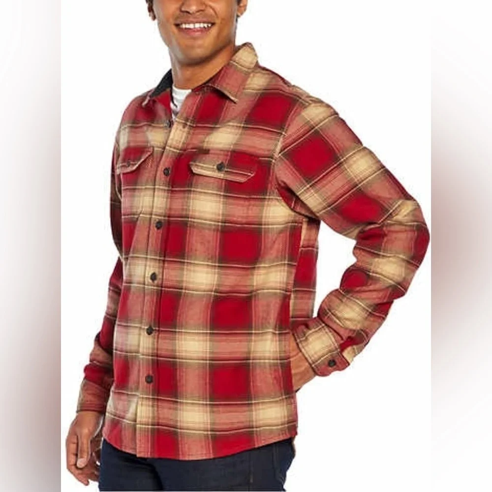 Orvis Big Bear Heavyweight Double Brushed Flannel Button Down Shirt with Pockets